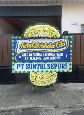 Papan Bunga Duka di Antapani Kidul